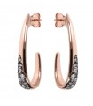 Bronzallure Woman Earrings - Aurora Semicircle with Pavè