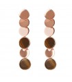 Bronzallure Woman Earrings - Pendants with Discs and Tiger's Eye