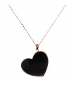 Collana Bronzallure  - Alba con Pendente a Cuore in Onice Nero