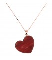 Collana Bronzallure - Alba con Pendente a Cuore in Rodonite