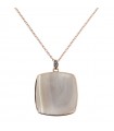 Bronzallure Woman Necklace - Square Pendant with White Agate