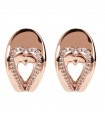 Bronzallure Woman Earrings - Very High Heart and Zirconia Pavè