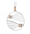 BOCCADAMO NECKLACE WITH BICOLOR PENDANT AND ZIRCONIA