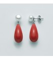 Miluna Women's Earrings with Pearls and Agglomerate - 0