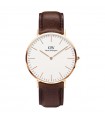 Orologio Daniel Wellington Classic Uomo - Bristol Marrone 40mm Bianco