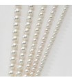 Collana Miluna da Donna - con Filo di Perle MR 6 - 6,5 mm e Chiusura in Oro Bianco 18 carati