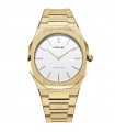 Orologio D1 Milano Unisex - Ultra Thin Bracelet Gold/Eggshell 38mm Bianco