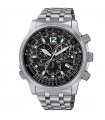 Orologio Citizen Uomo - Radiocontrollato Crono Pilot Super Titanio Eco-Drive 45mm Nero