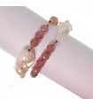 Rajola Woman - Life Bracelet with Strawberry Quartz and Pink Hematite - 0