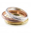 Unoaerre Bracelet - Rigid Three Circles in PinkWhiteYellow Bronze - 0