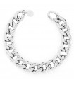 Unoaerre Woman's Bracelet - in White Bronze Diamond Curb Chain - 0