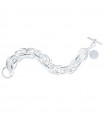 Unoaerre Woman's Bracelet - in White Bronze Chain Double Chained Links 21 cm - 0