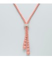 Miluna Woman's Necklace - with Coral Angel Skin Agglomerate and Pearls - 0