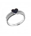 Davite & Delucchi ring heart of sapphires for woman - 0