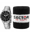 Special Pack Watch Sector Woman - 230 Only Time 35mm Black with Cuff - 0