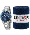 Special Pack Watch Sector Woman - 230 Only Time 35mm Blue with Cuff - 0