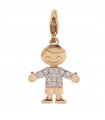 Rue Des Mille Woman's Pendant - Stardust Tales Boy with Rose Gold Zircons - 0