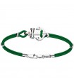 Zancan Bracelet for Men - Dark Green Regatta in Silver with Anchor - 0