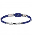 Zancan Bracelet for Men - Blue Kevlar Regatta with Flat Knot - 0