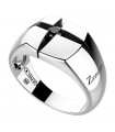 Zancan Ring for Men - Cosmopolitan in Silver with Rood and Black Spinel - 0