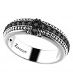 Zancan Ring for Men - Cosmopolitan in Silver with Black Spheres and Spinels - 0