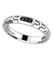 Zancan Ring for Men - Insignia 925 in Silver with Black Spinels - 0