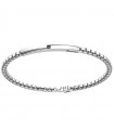 Zancan Bracelet for Men - Insignia 925 in Silver with Plate and Black Spinel - 0