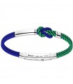 Bracciale Zancan per Uomo - Regata Kevlar Blu e Verde con Nodo