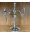 Three Armed Candelabra - in 800 Polished Silver Empire Style 434 gr - 0