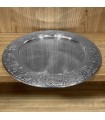 Tray - 800 Sterling Silver Round with Decorations 33 cm - 0