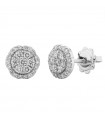 Buonocore Earrings - Flower in White Gold and White Diamonds - 0