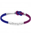 Zancan Bracelet for Men - Blue and Red Kevlar Regatta with Knot - 0