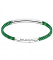 Bracciale Zancan per Uomo - Regata Kevlar Blu e Verde con Placca Argento