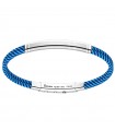 Zancan Bracelet for Men - Blue and Blue Kevlar Regatta with Silver Plate - 0