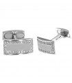 Davite & Delucchi Cufflinks for Men - in White Gold with White Diamonds - 0