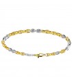 Zancan Bracelet for Men - Insignia Gold in Yellow Gold and White Gold with Diamonds - 0